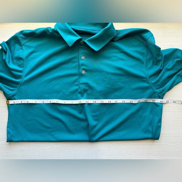 Nike (TWO) Golf Dri-FIT Polo Men Medium Dark Gray And Teal Blue Collared Adult - Picture 11 of 16